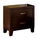 Enrico I Contemporary Style Nightstand, Brown Cherry Enrico I Contemporary Style Nightstand, Brown Cherry