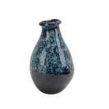 Decorative Ceramic Vase with Bellied Bottom, Blue Decorative Ceramic Vase with Bellied Bottom, Blue