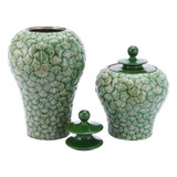 Ventra Small Temple Jar Green