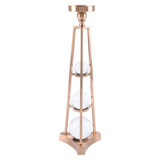 Candle Holder With Orbs Lg Antique Brass