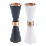 Olga Candle Holder White & Gold