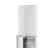 Illos Lg Vase White & Silver