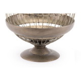 Round Birdcage Candle Holder Gray