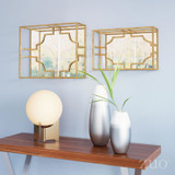Cube Large Wall Decor Gold
