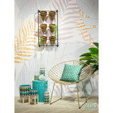 Retro Md Candle Holder Green & Teal