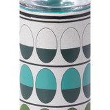 Retro Md Candle Holder Green & Teal