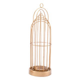 Birdcage Candle Holder Lg Gold