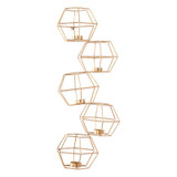 Set Of 5 Wall Candle Holder Gold