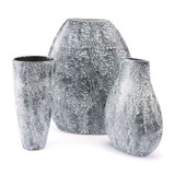 Marbled Sm Vase Black & White