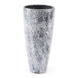 Marbled Sm Vase Black & White
