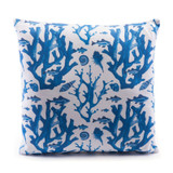 Blue Reef Pillow Blue & White