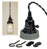Sale! Mason Jar Pendant Lamp Kit - Barn Roof