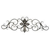 CROSS SCROLLWORK WALL PLAQUE