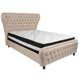 King Platform Bed Set-Dk Gray