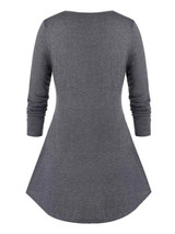 Solid V-Neck Long Sleeve Midi Dresses