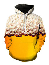 Casual 3D Printed Couple Pockets Pullover Hoodie