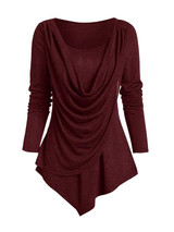 Solid Cropped Round-Neck Blouses&Shirts Tops