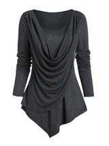 Solid Cropped Round-Neck Blouses&Shirts Tops