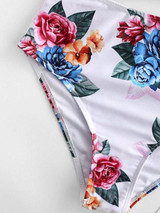 Bandage Backless Bikini Swimsuit