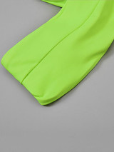 Solid Color Strapless Bandage Bikini Swimsuit