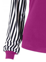 Casual Contrast Color Striped Blouses&Shirts Tops