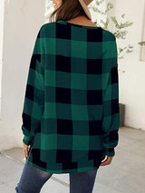 Casual Loose Plaid Blouses&Shirts Tops