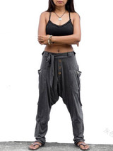 Fashion Loose Solid Pockets Casual Pants Bottoms