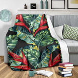 Banana Leaf Hawaiian Pattern Print Blanket KTSR