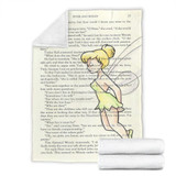 Tinkerbell Book Page Premium Blanket