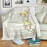 Tinkerbell Book Page Premium Blanket