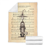 Grim Grinning Ghost Music Lyric Premium Blanket