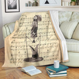 Grim Grinning Ghost Music Lyric 3 Premium Blanket