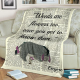Weeds Are Flowers Too 'Eeyore' Premium Blanket