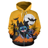 Stitch Halloween Zip-Up Hoodie
