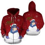 Eeyore Christmas Zip-Up Hoodie