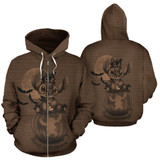 Stitch and Cat Halloween Zip-Up Hoodie
