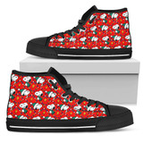 Snoopy and Wood Stock Christmas High Top Shoes