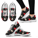 Mickey Black Pattern Sneakers
