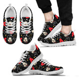 Mickey Black Pattern Sneakers