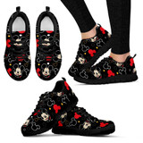 Mickey Black Pattern Sneakers