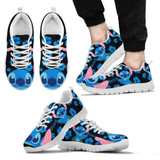Stitch Black Pattern Sneakers