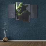 Yoda Canvas Wall Art 4 Pieces Framed Wall Pictures