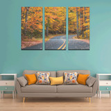 Road Autumn Forest Canvas Wall Art 3 Pieces Framed Wall Pictures Road Autumn Forest Canvas Wall Art 3 Pieces Framed Wall Pictures