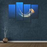 Jellyfish Canvas Wall Art 4 Pieces Framed Wall Pictures