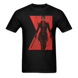 Black Widow Black Heavy Cotton T-Shirt for Men