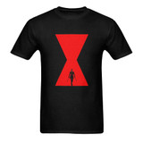 Black Widow Black Heavy Cotton T-Shirt for Men