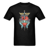Bon Jovi Black Heavy Cotton T-Shirt for Men