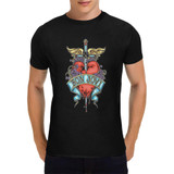 Bon Jovi Black Heavy Cotton T-Shirt for Men