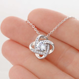 To My Daughter from Dad Never Forget I love You Knot Necklace with Message Card