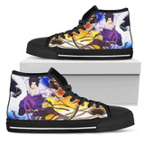 Sasuke And Naruto Fighting Shoes High Top Sneakers Anime